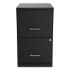 Soho Vertical File Cabinet, 2 Drawers: File/file, Letter, Black, 14" X 18" X 24.1"