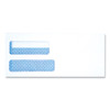 Double Window Business Envelope, #10, Square Flap, Self-adhesive, 4.13 X 9.5, 500/box