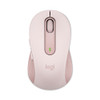 Signature M650 Wireless Mouse, 2.4 Ghz Frequency, 33 Ft Wireless Range, Medium, Right Hand Use, Rose