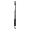 S-gel Premium Metal Barrel Gel Pen, Retractable, Medium 0.7 Mm, Blue Ink, Gun Metal Gray Barrel, Dozen