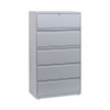 Lateral File, 5 Legal/letter/a4/a5-size File Drawers, Light Gray, 36" X 18" X 64.25"