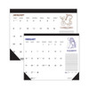 Recycled Zodiac Desk Pad Calendar, Zodiac Artwork, 17 X 22, White Sheets, Black Binding/corners, 12-month (jan-dec) 2023 - DHOD167