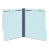 Top Tab Classification Folders, 1" Expansion, Letter Size, Light Blue, 25/box