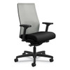 Ignition 2.0 4-way Stretch Mid-back Mesh Task Chair, Supports 300lb, 17" To 21" Seat Height, Black Seat, Fog Back, Black Base