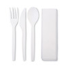 Polystyrenem Wrapped Cutlery Kit, White, 250/carton - DWNAEPS005