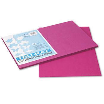 Tru-ray Construction Paper, 76lb, 12 X 18, Magenta, 50/pack