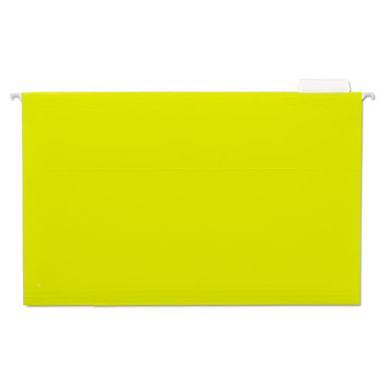 Deluxe Bright Color Hanging File Folders, Legal Size, 1/5-cut Tab, Yellow, 25/box