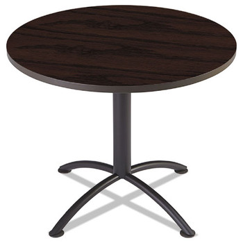 Iland Table, Contour, Round Seated Style, 36" Dia. X 29", Mahogany/black