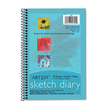 Art1st Sketch Diary, Unruled, 9 X 6, White, 70 Sheets