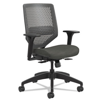 Solve Series Reactiv Back Task Chair, Supports Up To 300 Lbs., Ink Seat/charcoal Back, Black Base