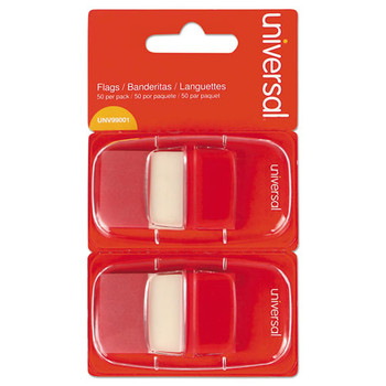 Page Flags, Red, 2 Dispensers Of 50 Flags/pack