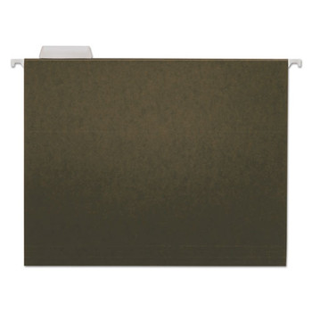 Hanging File Folders, Letter Size, 1/5-cut Tab, Standard Green, 25/box
