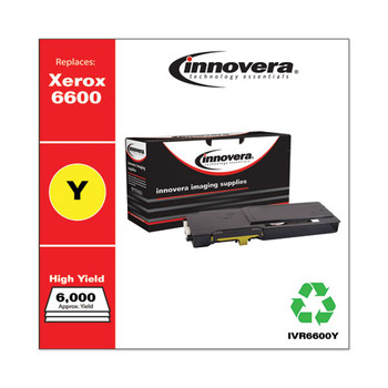 Remanufactured Yellow High-yield Toner Cartridge, Replacement For Xerox 6600 (106r02227), 6,000 Page-yield