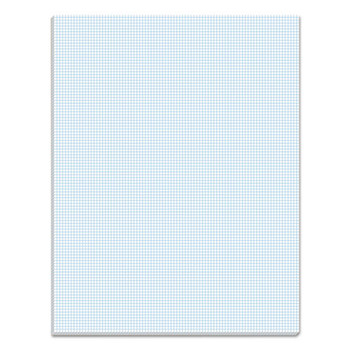Quadrille Pads, 10 Sq/in Quadrille Rule, 8.5 X 11, White, 50 Sheets