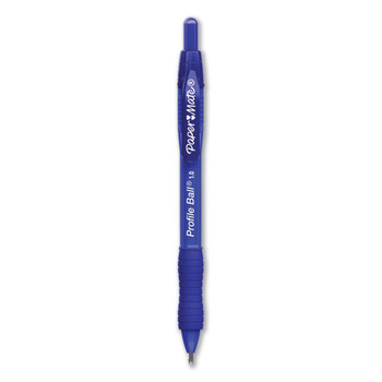 Profile Retractable Ballpoint Pen, Bold 1 Mm, Blue Ink/barrel, Dozen