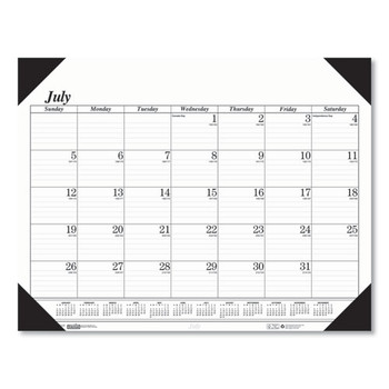 Recycled Economy 14-month Academic Desk Pad Calendar, 22 X 17, 2020-2021