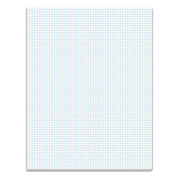 Quadrille Pads, 6 Sq/in Quadrille Rule, 8.5 X 11, White, 50 Sheets