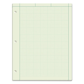 Engineering Computation Pads, 5 Sq/in Quadrille Rule, 8.5 X 11, Green Tint, 100 Sheets - DTOP35500