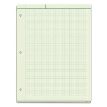 Engineering Computation Pads, 5 Sq/in Quadrille Rule, 8.5 X 11, Green Tint, 200 Sheets