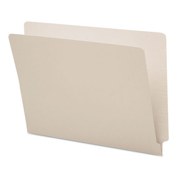 Reinforced End Tab Colored Folders, Straight Tab, Letter Size, Gray, 100/box