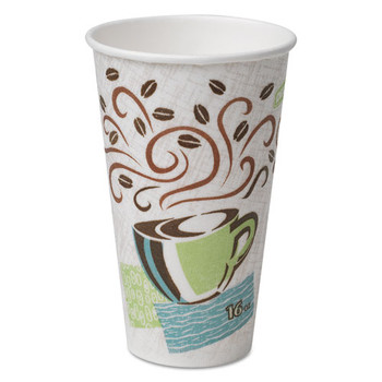 Perfectouch Paper Hot Cups, 16 Oz, Coffee Dreams Design, 50/pack