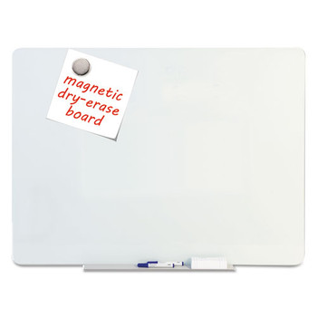 Magnetic Glass Dry Erase Board, Opaque White, 36 X 24