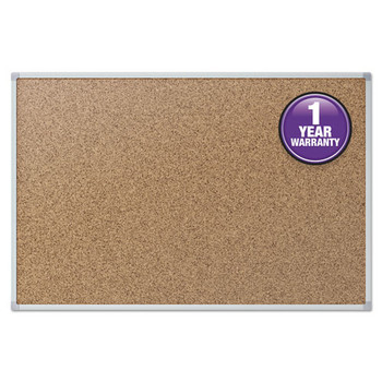 Cork Bulletin Board, 36 X 24, Silver Aluminum Frame