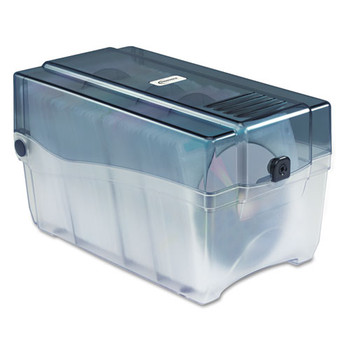 Cd/dvd Storage Case, Holds 150 Discs, Clear/smoke