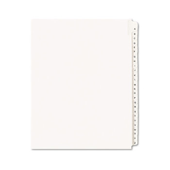 Preprinted Legal Exhibit Side Tab Index Dividers, Allstate Style, 26-tab, A To Z, 11 X 8.5, White, 1 Set