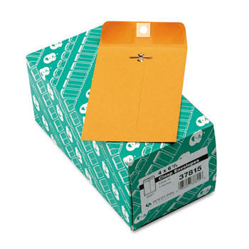 Clasp Envelope, #15, Cheese Blade Flap, Clasp/gummed Closure, 4 X 6.38, Brown Kraft, 100/box