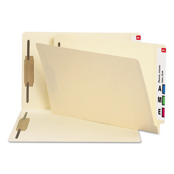 Manila End Tab 2-fastener Folders With Reinforced Tabs, 0.75" Expansion, Straight Tab, Legal Size, 14 Pt. Manila, 50/box