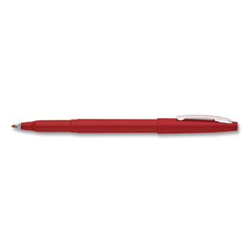 Rolling Writer Stick Roller Ball Pen, Medium 0.8mm, Red Ink/barrel, Dozen