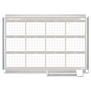 12 Month Planner, 48x36, Aluminum Frame