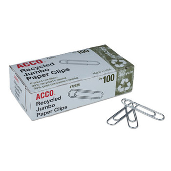 Paper Clips, Jumbo, Silver, 1,000/pack - DACC72525