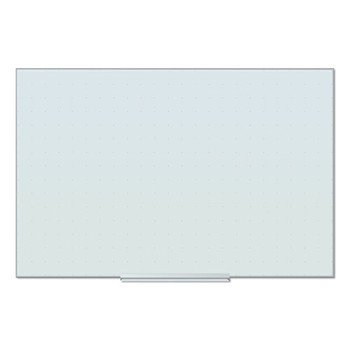 Floating Glass Ghost Grid Dry Erase Board, 36 X 24, White