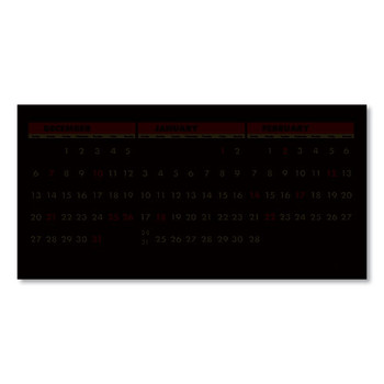 Recycled Three-month Horizontal Wall Calendar, 17 X 8, 14-month, 2020-2022