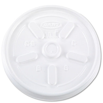 Vented Plastic Hot Cup Lids, 10jl, 10 Oz., White, 1000/carton