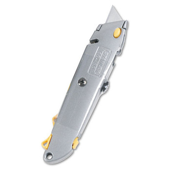 Quick-change Utility Knife W/retractable Blade & Twine Cutter, Gray - DBOS10499BX