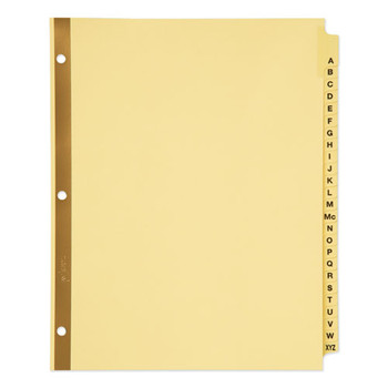 Preprinted Laminated Tab Dividers W/gold Reinforced Binding Edge, 25-tab, Letter