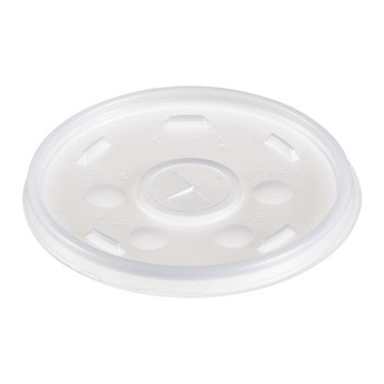 Plastic Lids, For 12oz Hot/cold Foam Cups, Slip-thru Lid, White, 1000/carton