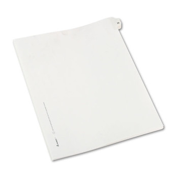 Preprinted Legal Exhibit Side Tab Index Dividers, Allstate Style, 10-tab, 25, 11 X 8.5, White, 25/pack