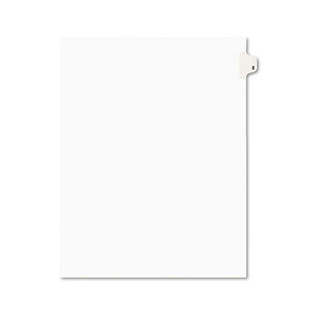 Preprinted Legal Exhibit Side Tab Index Dividers, Avery Style, 10-tab, 2, 11 X 8.5, White, 25/pack