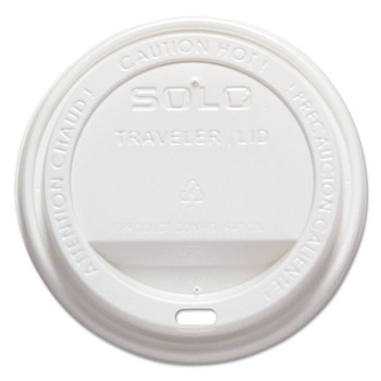 Traveler Cappuccino Style Dome Lid, Polypropylene, Fits 10-24 Oz Hot Cups, White, 1000/carton