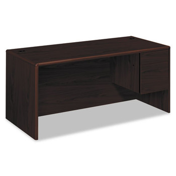 10700 Series "l" Desk, 3/4 Right Pedestal, 66w X 30d X 29.5h, Mahogany