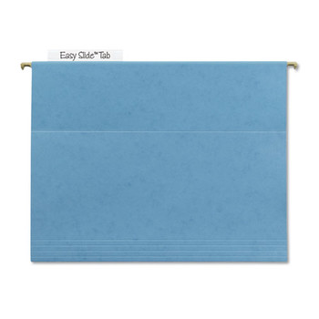 Tuff Hanging Folders With Easy Slide Tab, Letter Size, 1/3-cut Tab, Blue, 18/box