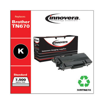 Remanufactured Black High-yield Toner Cartridge, Replacement For Brother Tn670, 7,500 Page-yield