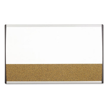 Magnetic Dry-erase/cork Board, 18 X 30, White Surface, Silver Aluminum Frame