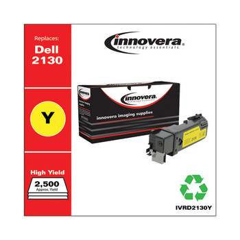 Remanufactured Yellow High-yield Toner Cartridge, Replacement For Dell 2130 (330-1438), 2,500 Page-yield