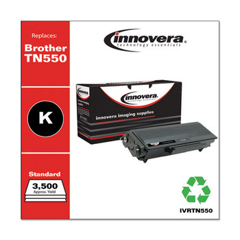 Remanufactured Black Toner Cartridge, Replacement For Brother Tn550, 3,500 Page-yield