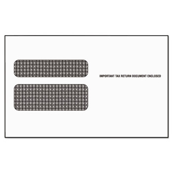 W-2 Laser Double Window Envelope, Commercial Flap, Gummed Closure, 5.63 X 9, White, 50/pack